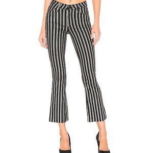 PAIGE | Crop Flare Silver Stripe Jeans
